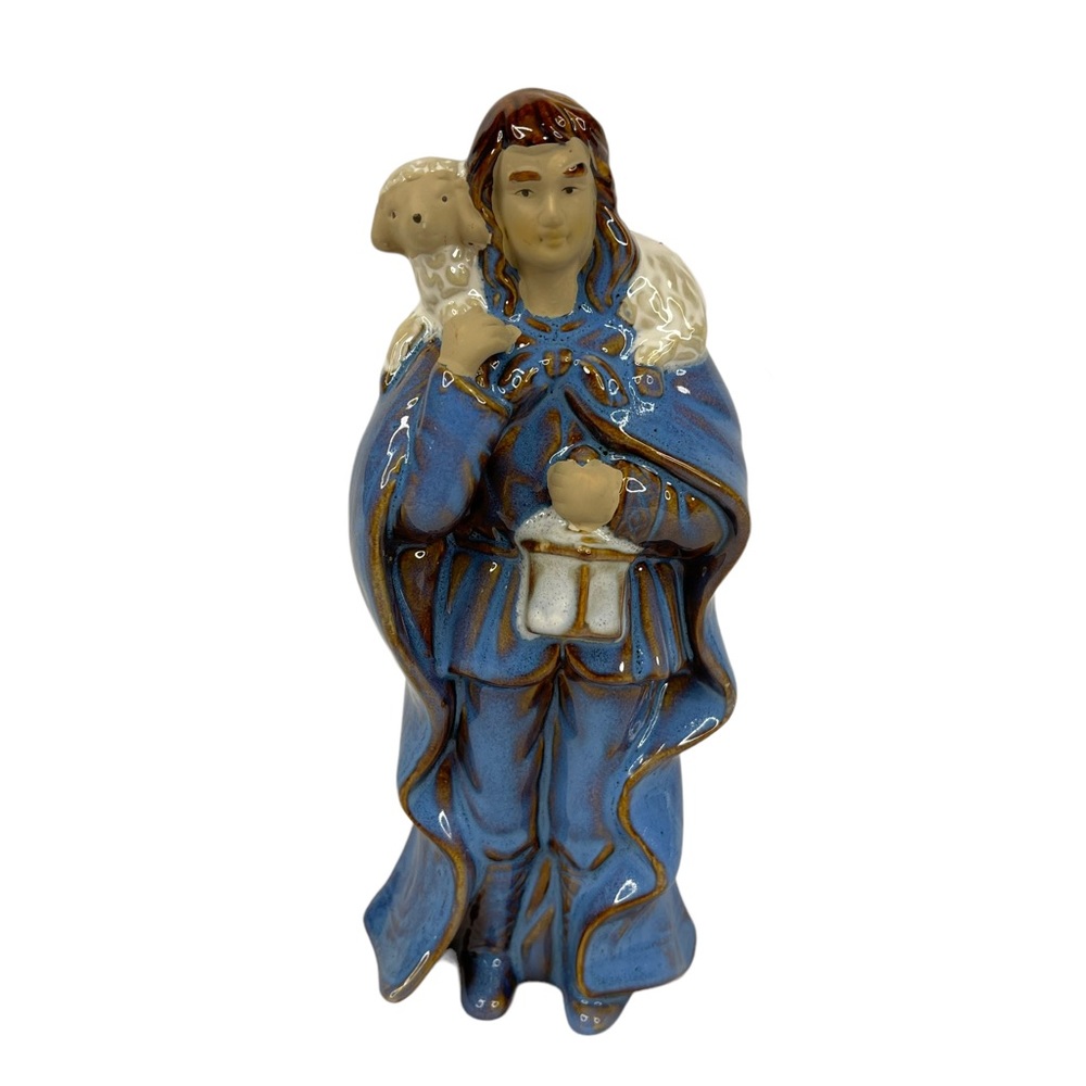 Nativity‎ With Lamb, Holding Lantern Figurine